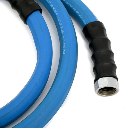 AG-LITE BSAL5806 5/8" x 06' Hot/Cold Water Rubber Garden Hose, 100% Rubber, Ultra-Light, Super Strong, 500 PSI, 50F to 190F Degrees, High Strength Polyester Braided