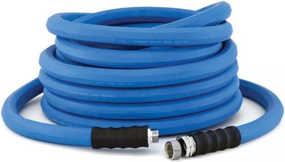 AG-LITE BSAL5806 5/8" x 06' Hot/Cold Water Rubber Garden Hose, 100% Rubber, Ultra-Light, Super Strong, 500 PSI, 50F to 190F Degrees, High Strength Polyester Braided