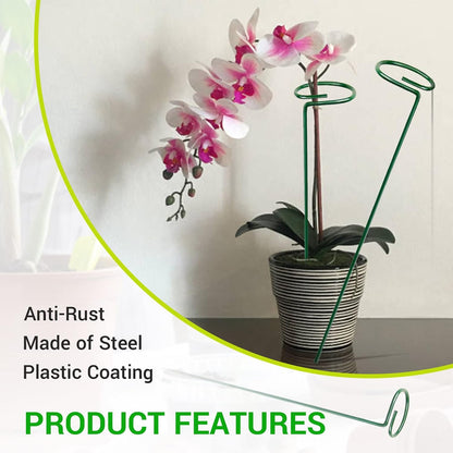 4PCS Garden Plant Stakes for Flowers, Garden Metal Single Stem Plant Support, Garden Flower Support for Indoor Plants Tomatoes, Amaryllis, Orchid, Peony, Lily, Rose -15.9Inch