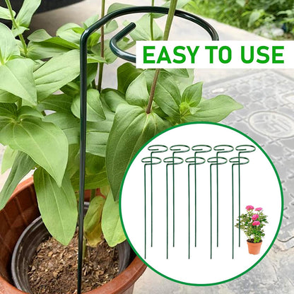 4PCS Garden Plant Stakes for Flowers, Garden Metal Single Stem Plant Support, Garden Flower Support for Indoor Plants Tomatoes, Amaryllis, Orchid, Peony, Lily, Rose -15.9Inch