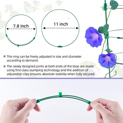 6 Pack Tomato Cage for Garden- Upgrade 36 Inches Adjustable Plant Support Cage,Cucumber,Rose,Flowers,Fruit,Trellis for Climbing Plants Outdoor/Inodoor
