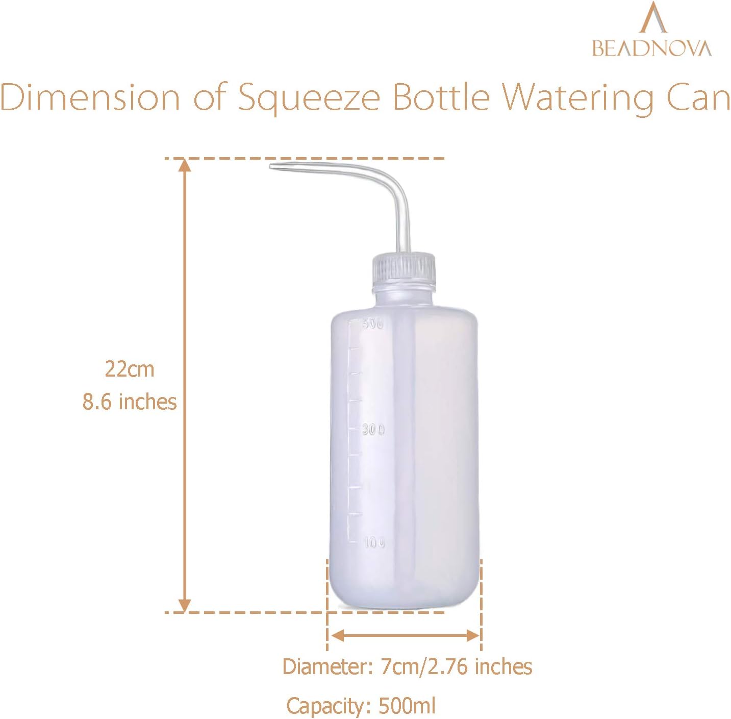 Irrigation Bottle 500ml 17oz Indoor Plant Watering Can Water Squirt Bottle Plastic Rinse Bottle for Eyelash Extensions Eye Wash Tattoo Lab (1pc)