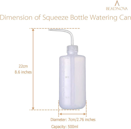 Irrigation Bottle 500ml 17oz Indoor Plant Watering Can Water Squirt Bottle Plastic Rinse Bottle for Eyelash Extensions Eye Wash Tattoo Lab (1pc)