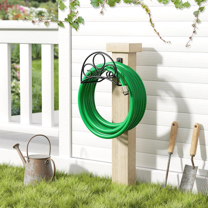 Metal Garden Hose Holder - Wall Mounted Water Hose Holder - Hose Hanger Heavy Duty for Water Hose Extension Cords Vacuum Hose