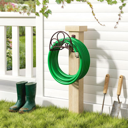 Metal Garden Hose Holder - Wall Mounted Water Hose Holder - Hose Hanger Heavy Duty for Water Hose Extension Cords Vacuum Hose