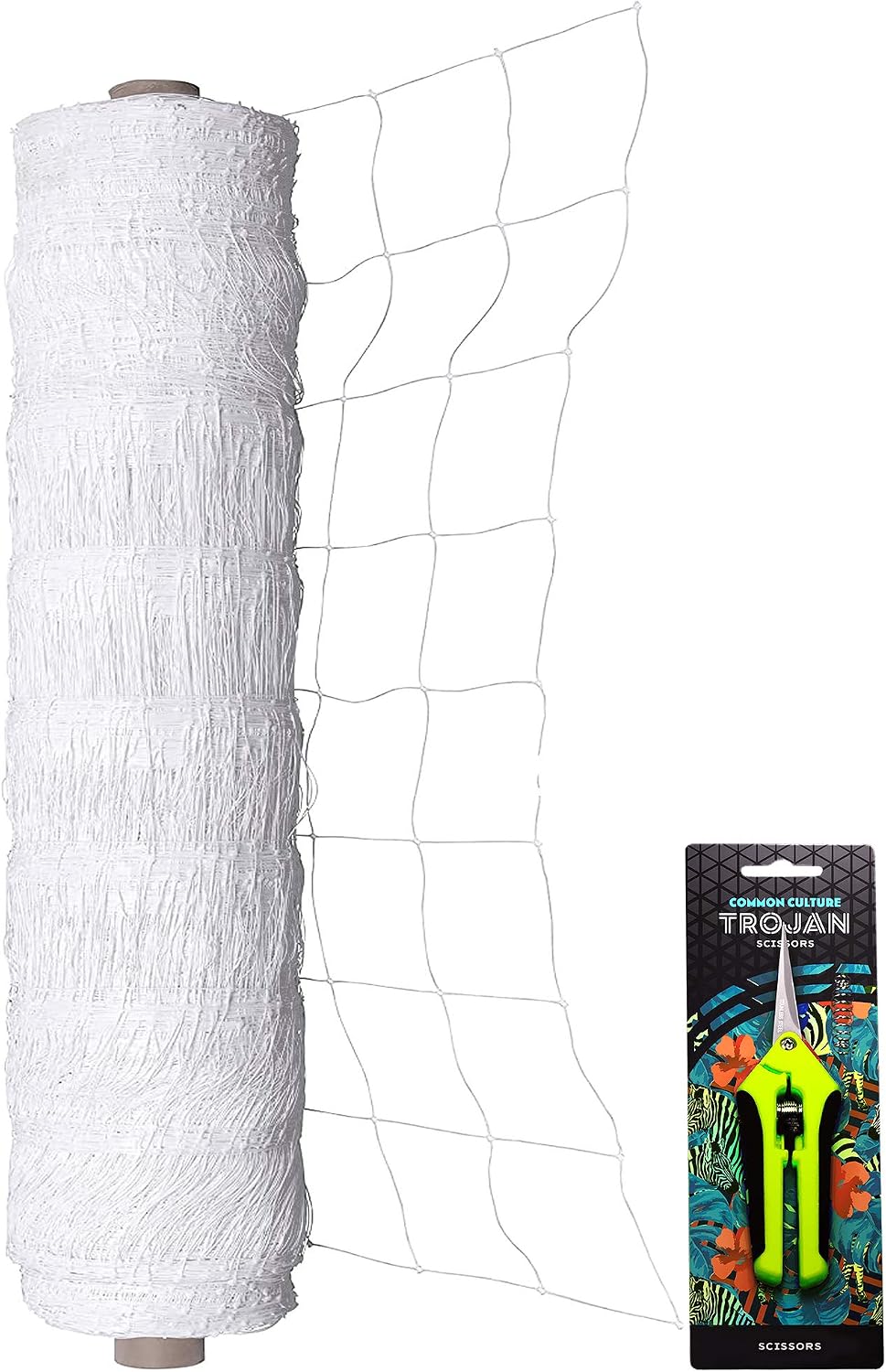 Professional Grade Trellis Netting Bulk Roll, 6.5ft x 4920ft (78" x 4920' | 1.98m x 1500m), 6" (15 cm) Squares, Heavy Duty Scrog Net with Trimming Scissors
