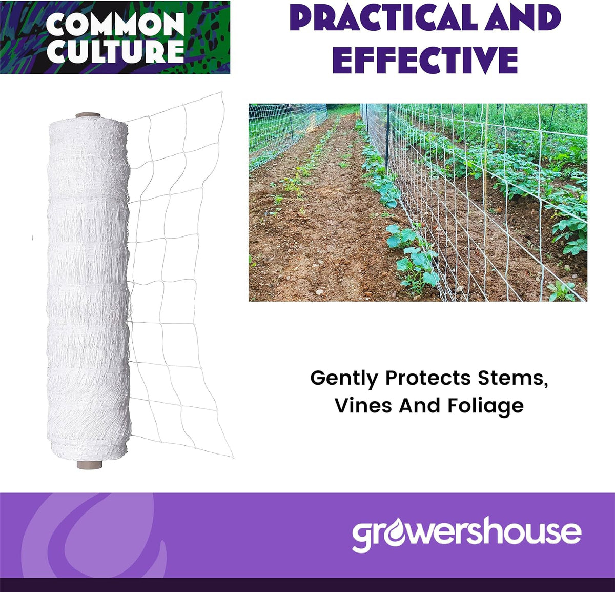 Professional Grade Trellis Netting Bulk Roll, 6.5ft x 4920ft (78" x 4920' | 1.98m x 1500m), 6" (15 cm) Squares, Heavy Duty Scrog Net with Trimming Scissors