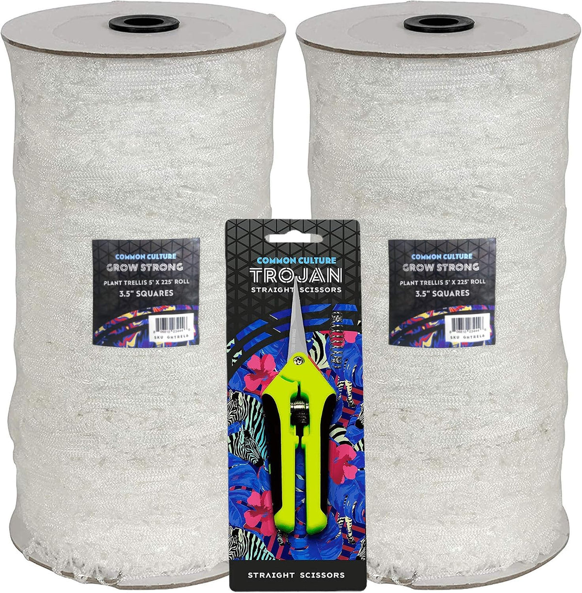 Professional Grade Trellis Netting Bulk Roll, 6.5ft x 4920ft (78" x 4920' | 1.98m x 1500m), 6" (15 cm) Squares, Heavy Duty Scrog Net with Trimming Scissors