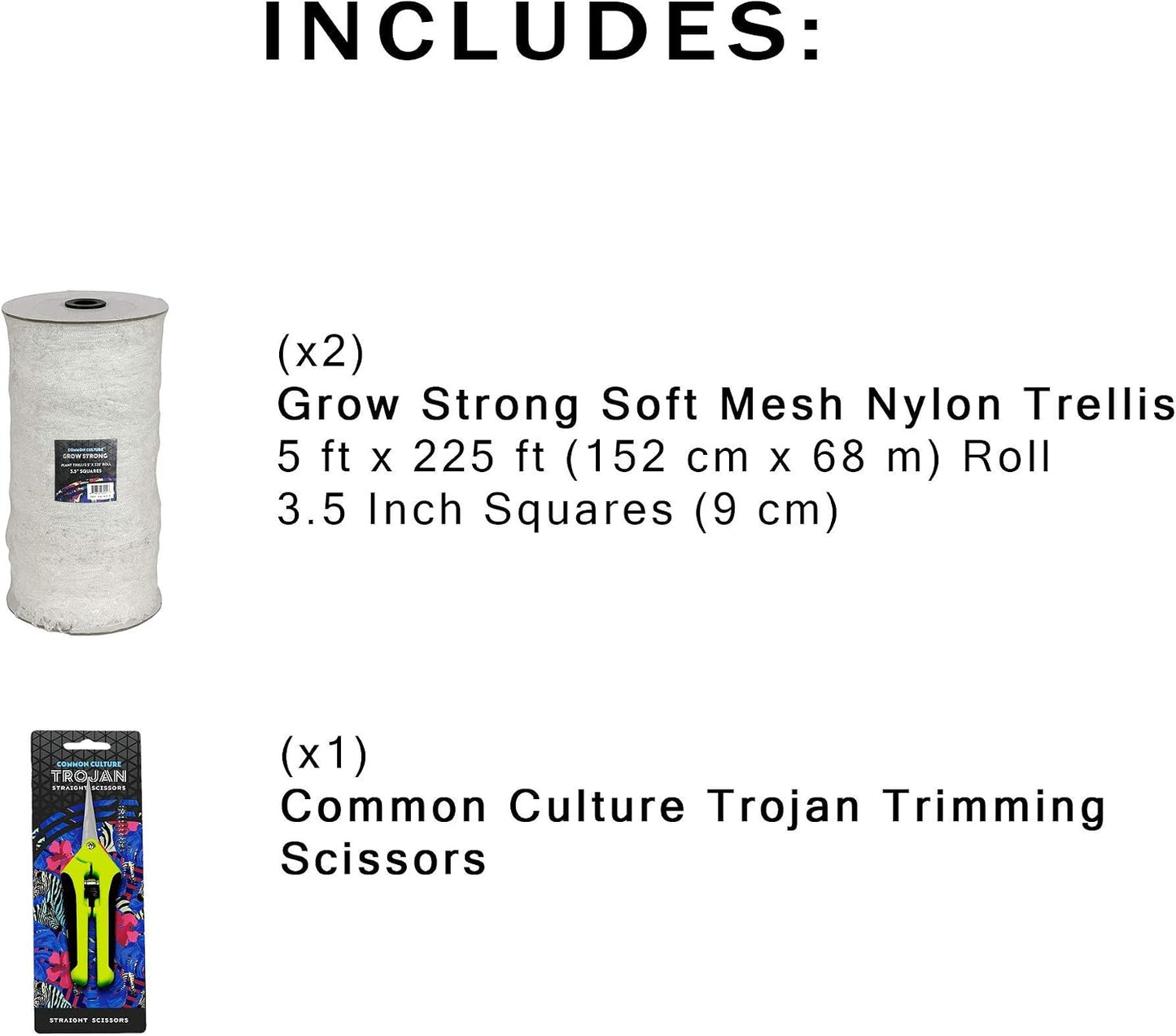 Professional Grade Trellis Netting Bulk Roll, 6.5ft x 4920ft (78" x 4920' | 1.98m x 1500m), 6" (15 cm) Squares, Heavy Duty Scrog Net with Trimming Scissors