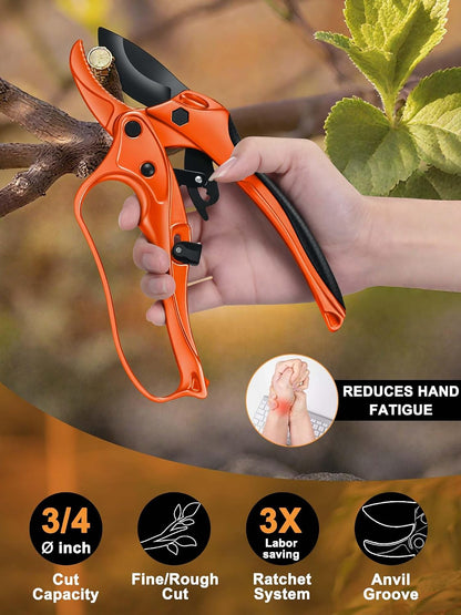 6.3" Garden Scissors for Plant, Bypass Blade Pruner, Pruning Shears for Cutting Flowers Stems, Trimming Plants, Bonsai and Fruits Picking