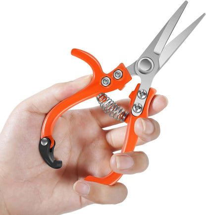 6.3" Garden Scissors for Plant, Bypass Blade Pruner, Pruning Shears for Cutting Flowers Stems, Trimming Plants, Bonsai and Fruits Picking