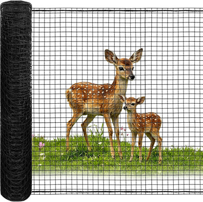 4x50FT Deer Fence Netting for Garden, 55GSM Plastic Mesh Temporary Fence