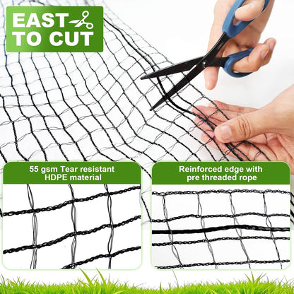 4x50FT Deer Fence Netting for Garden, 55GSM Plastic Mesh Temporary Fence