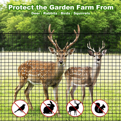 4x50FT Deer Fence Netting for Garden, 55GSM Plastic Mesh Temporary Fence