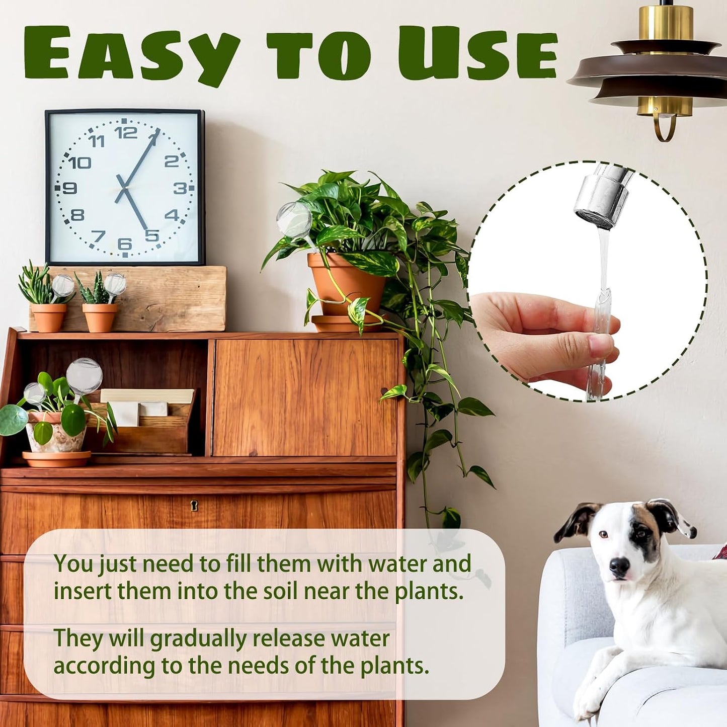 10 Pcs Plant Watering Cans,Plant Watering Globes,Plant Self-Watering Bulbs,Plastic Plant Automatic Water Devices for Indoor Outdoor Potter Plants