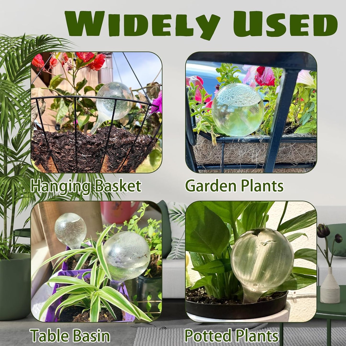 10 Pcs Plant Watering Cans,Plant Watering Globes,Plant Self-Watering Bulbs,Plastic Plant Automatic Water Devices for Indoor Outdoor Potter Plants