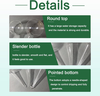 10 Pcs Plant Watering Cans,Plant Watering Globes,Plant Self-Watering Bulbs,Plastic Plant Automatic Water Devices for Indoor Outdoor Potter Plants