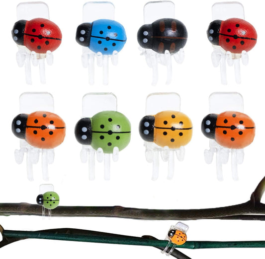 Orchid Clips 30Pcs Ladybug Plant Clips Orchid Support Clips Vine Clips Plant Clips for Support Flower Orchid Vine (Mix Color, 30PCS)