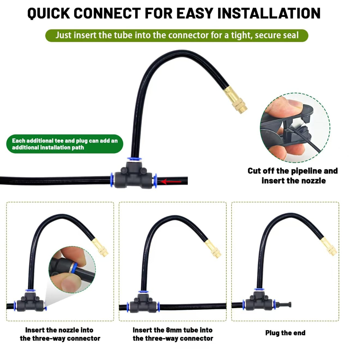 360° Adjustable Drip Irrigation System with 16 Nozzles