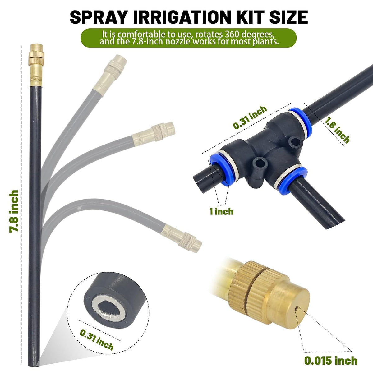 360° Adjustable Drip Irrigation System with 16 Nozzles
