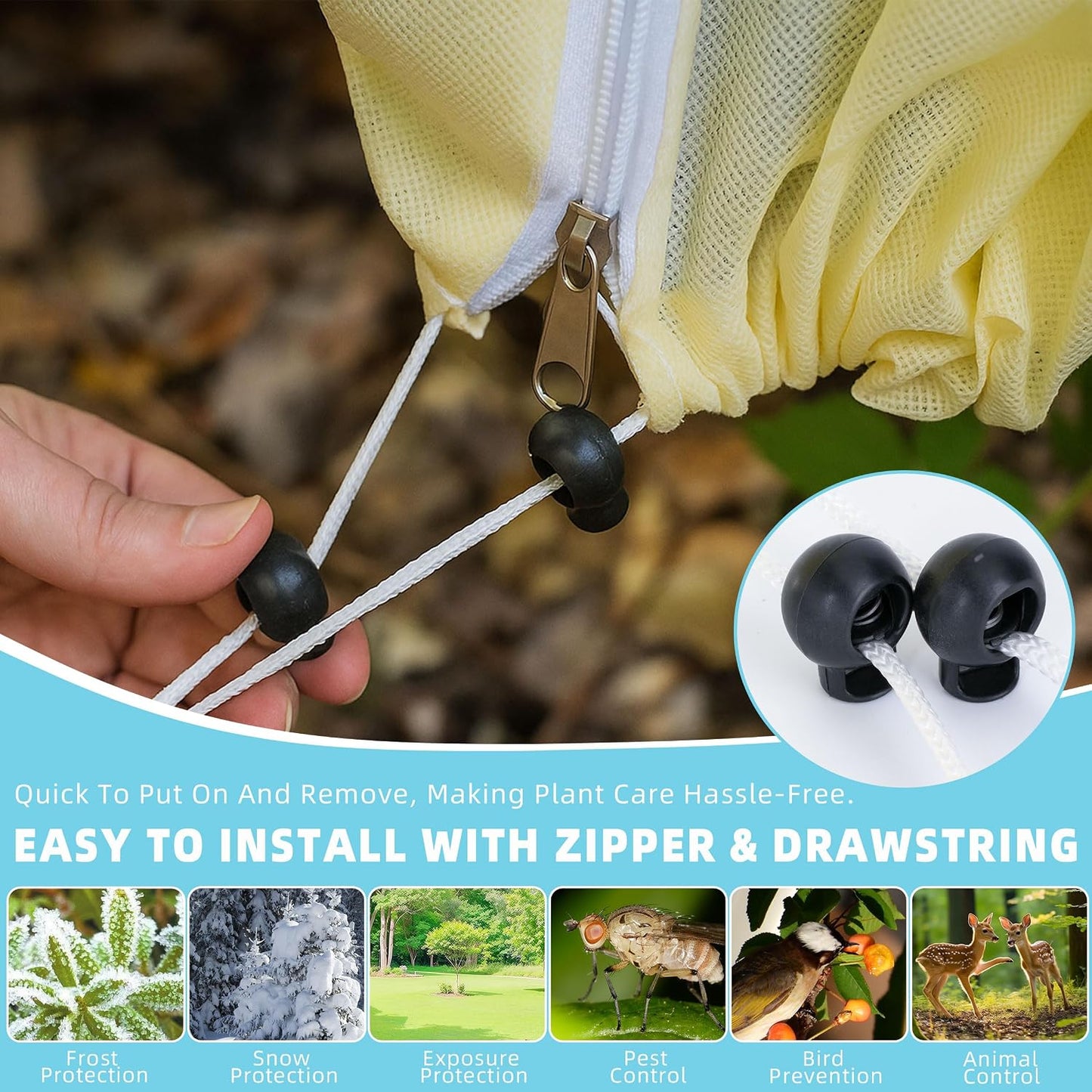 Plant Covers Freeze Protection 2 Pack 47.2"x70.8"