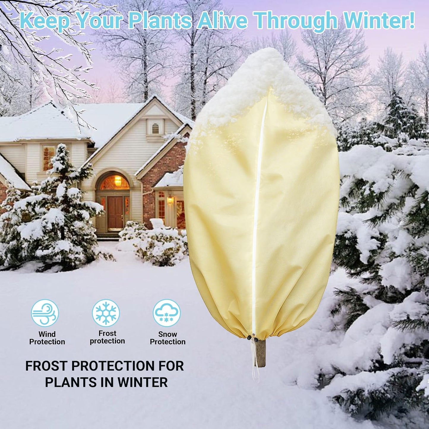 Plant Covers Freeze Protection 2 Pack 47.2"x70.8"