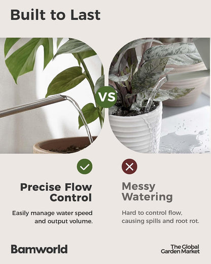 Metal Watering Can for Indoor Outdoor Plant 1L/35oz Silver