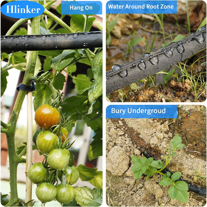 Flat Soaker Hose 25 FT for Garden Beds, 25Ft 1/2" Linkable Consistent Drip Irrigation Hose Save 80% Water, Leakproof Heavy Duty Double Layer Sprinkler Hose