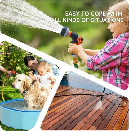 Garden Hose Splitter 2-Way Heavy Duty Solid Brass Y Valve with Stainless Steel Long Handle, 3/4" GHT Thread Full Flow Water Diverter, Outdoor Faucet Connector for Lawn, Irrigation & Washing