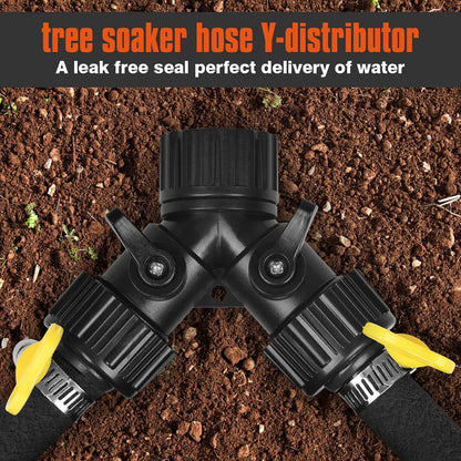 Soaker Hose for Tree Heavy Duty 10 FT Garden Ring Hose with Y Splitter (10FT)