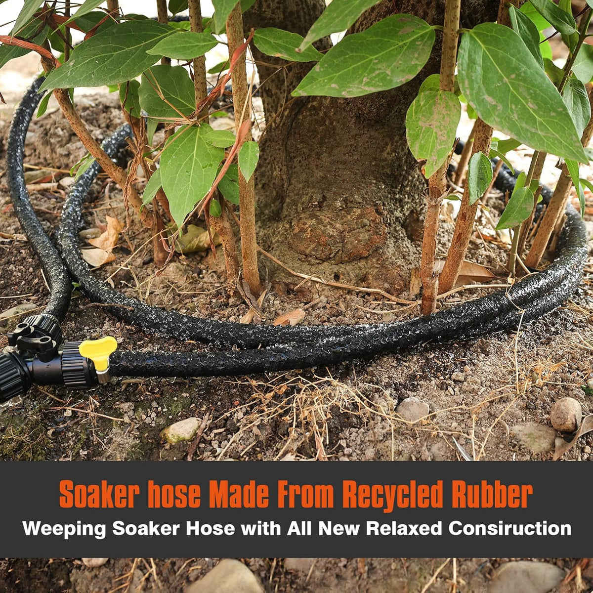 Soaker Hose for Tree Heavy Duty 10 FT Garden Ring Hose with Y Splitter (10FT)
