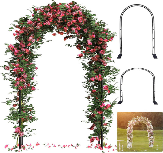 Thickened Tube Garden Arch Arbor Metal Trellis for Climbing Plants Outdoor