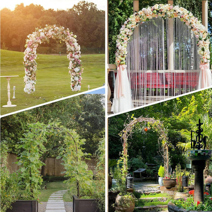 Thickened Tube Garden Arch Arbor Metal Trellis for Climbing Plants Outdoor