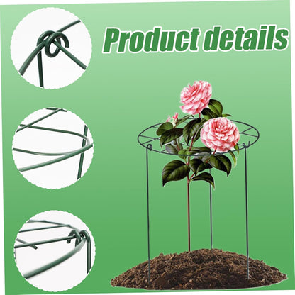 Peonies Support Cages, 6 Pack Peony Cages and Supports 30x40cm Plant Cages for Outdoor Plants Tomato Plant Support Plant Brace Flower Support Rings Hoops for Rose, Orchids