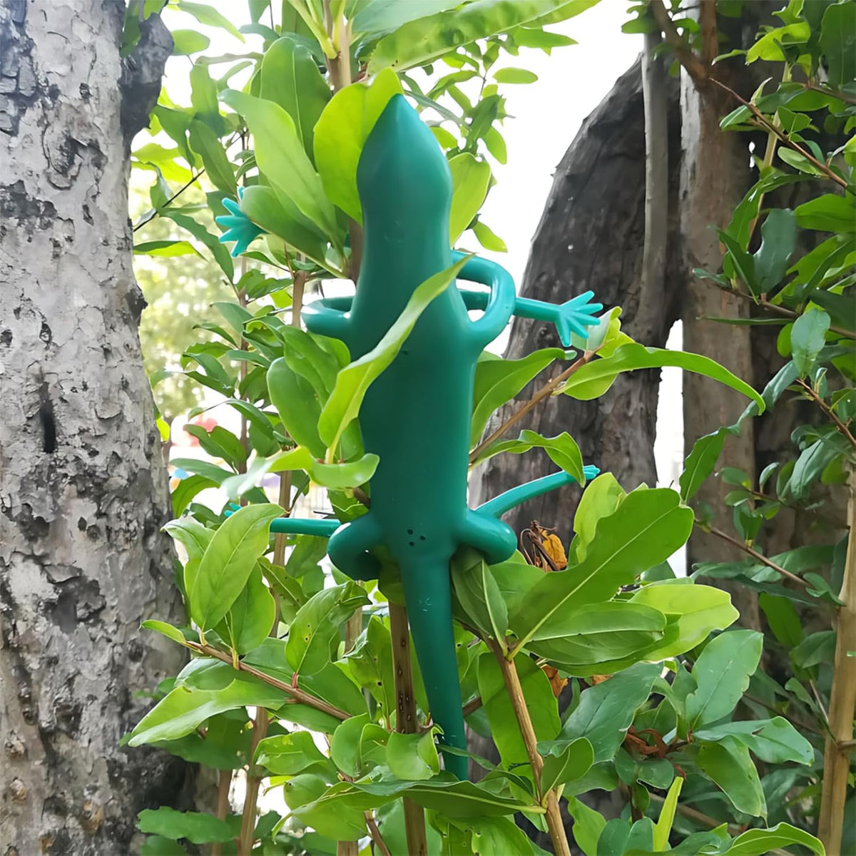 Cute Plant Cable Ties 18 Pcs, Reusable Garden Flexible Wire Tie, Cartoon Animal Shapes Garden Supports Soft Twist Plant Ties, Soft Rubber Wrapped Wire Tie Branches Wire Tie (Standard, Lizard Shape)