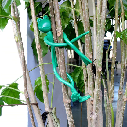 Cute Plant Cable Ties 18 Pcs, Reusable Garden Flexible Wire Tie, Cartoon Animal Shapes Garden Supports Soft Twist Plant Ties, Soft Rubber Wrapped Wire Tie Branches Wire Tie (Standard, Lizard Shape)