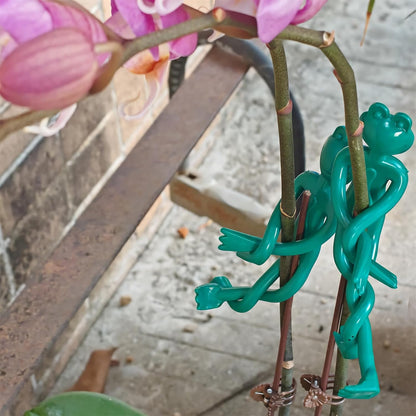 Cute Plant Cable Ties 18 Pcs, Reusable Garden Flexible Wire Tie, Cartoon Animal Shapes Garden Supports Soft Twist Plant Ties, Soft Rubber Wrapped Wire Tie Branches Wire Tie (Standard, Lizard Shape)