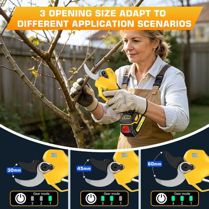 Electric Pruning Shears Cordless with 8FT Pole, Max Cutting Diameter 2.7 inch, 21V 2 * 2Ah, 1000w Brushless Motor, Working time 6-10 h, Electric Pruning Shears Suitable for Gardens, Orchards, Farms