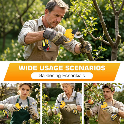 Electric Pruning Shears Cordless with 8FT Pole, Max Cutting Diameter 2.7 inch, 21V 2 * 2Ah, 1000w Brushless Motor, Working time 6-10 h, Electric Pruning Shears Suitable for Gardens, Orchards, Farms