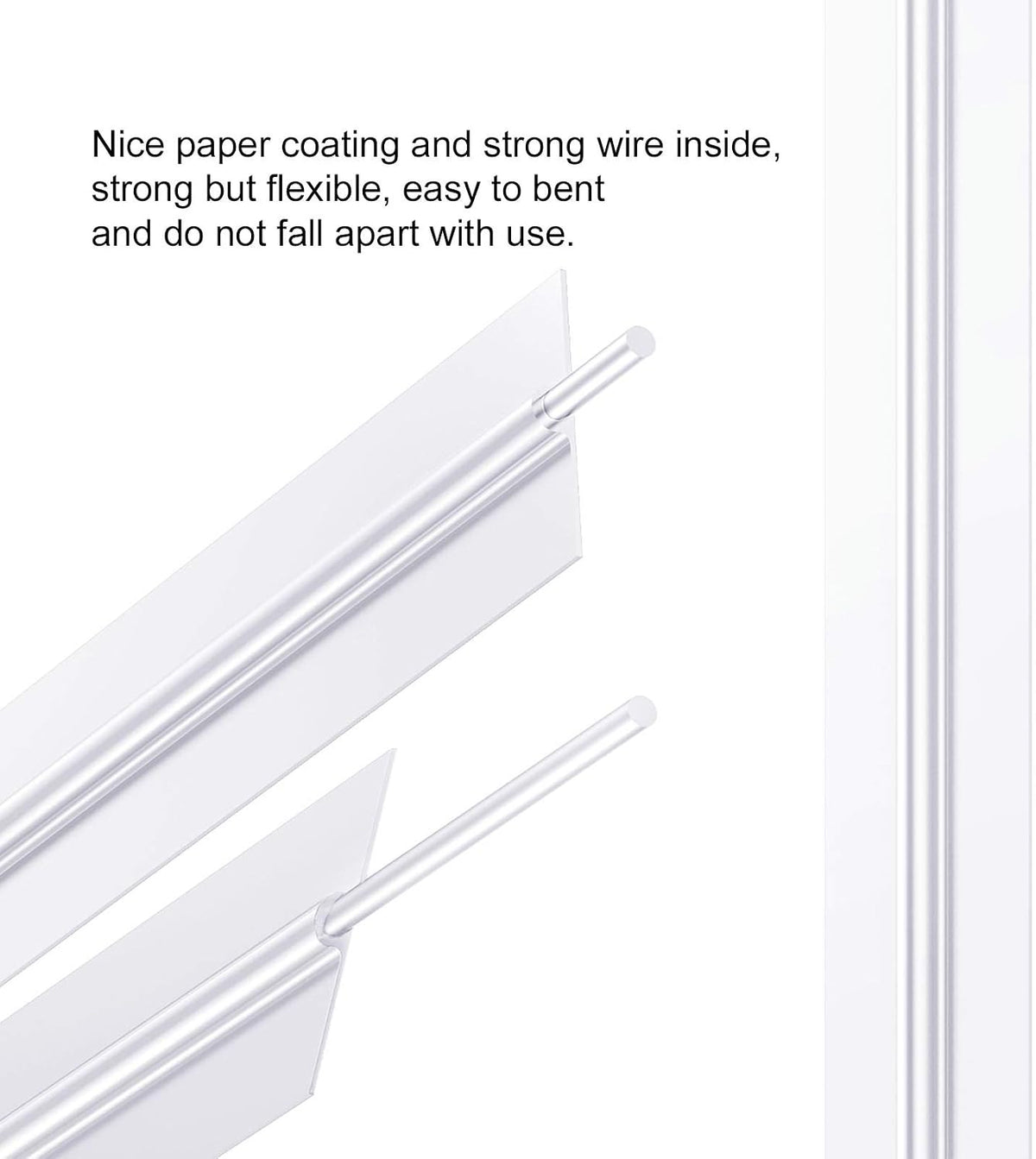 500 Pcs White Paper Twist Ties 5" Reusable Bread Ties Twisty-ties White Twist Ties Bag Ties Wire Ties for Bags Reusable Twist Tie for Party Cello Candy Bread Coffee Bags Cake Pops