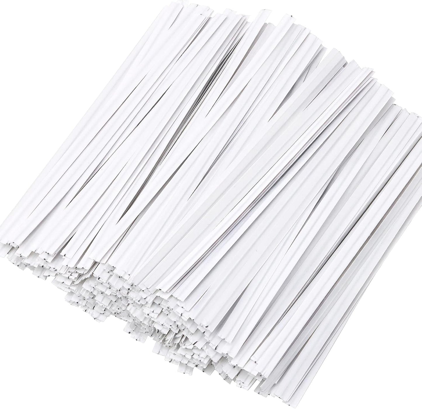 500 Pcs White Paper Twist Ties 5" Reusable Bread Ties Twisty-ties White Twist Ties Bag Ties Wire Ties for Bags Reusable Twist Tie for Party Cello Candy Bread Coffee Bags Cake Pops
