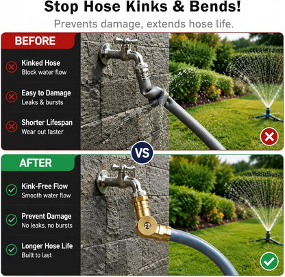 Swivel Hose Connector 180° & 360° Brass Garden Hose Swivel Connector