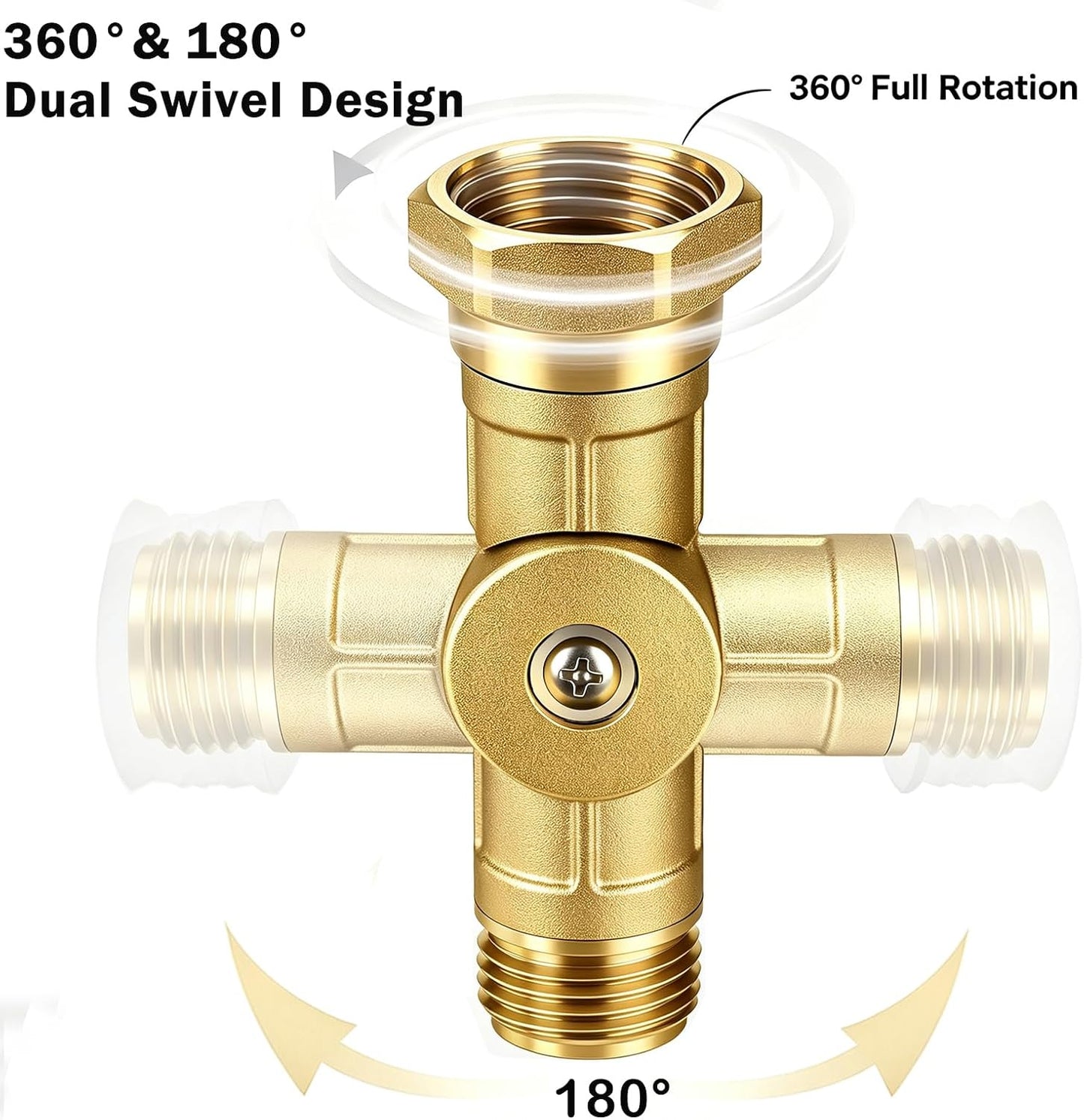 Swivel Hose Connector 180° & 360° Brass Garden Hose Swivel Connector