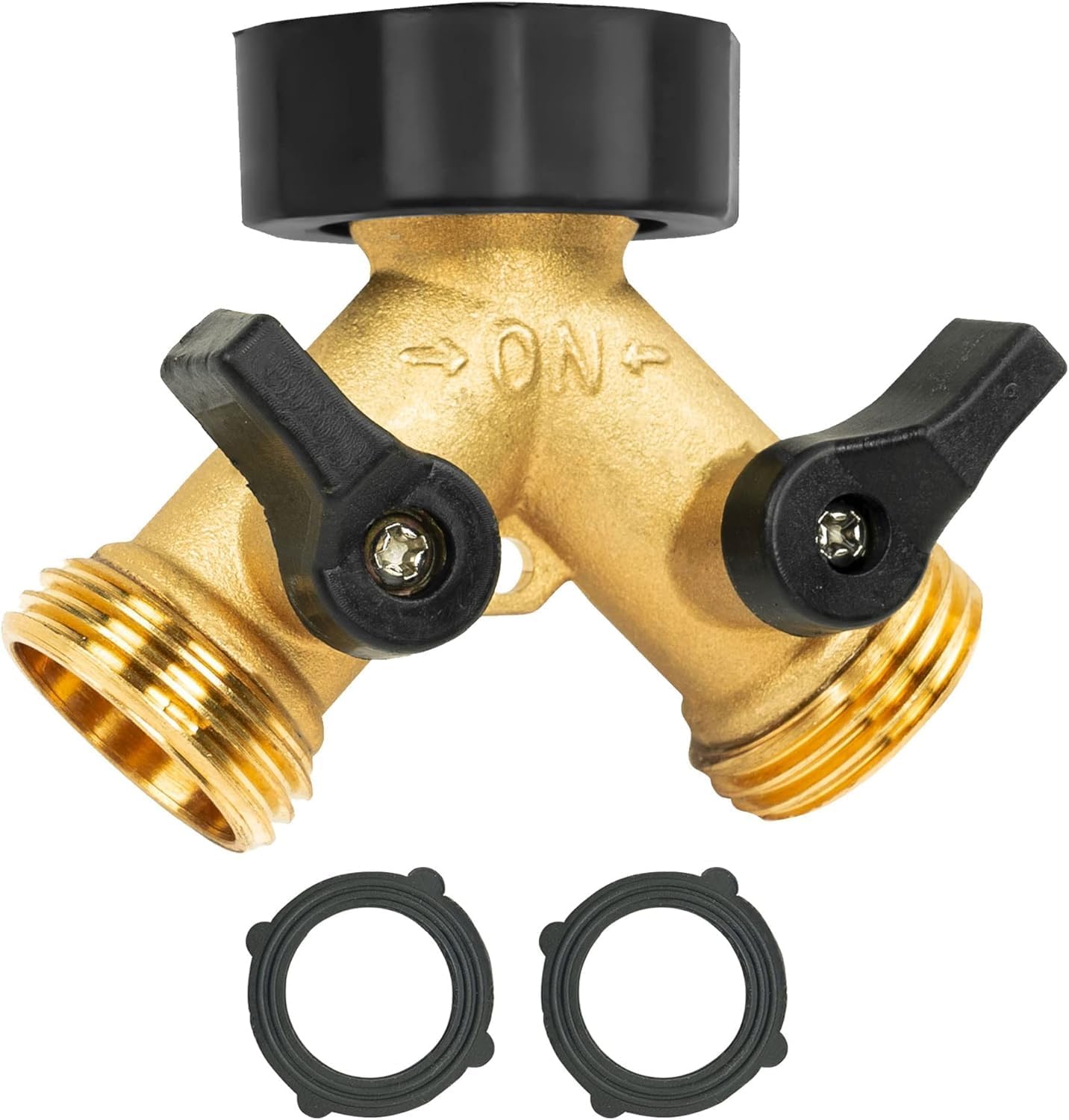 Garden Hose Splitter 2 Way Heavy Duty,Faucet Splitter, Outdoor Faucet Splitter, y Adapter for Water Hose, Water Spigot Splitter （1Pcs）