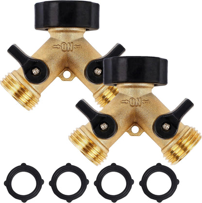 Garden Hose Splitter 2 Way Heavy Duty,Faucet Splitter, Outdoor Faucet Splitter, y Adapter for Water Hose, Water Spigot Splitter （1Pcs）