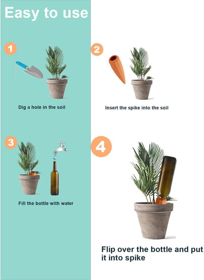 10pcs Terracotta Watering Spikes