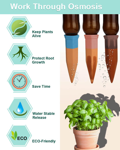 10pcs Terracotta Watering Spikes