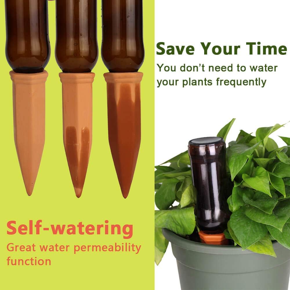 10pcs Terracotta Watering Spikes