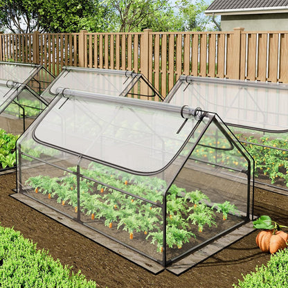 6x3x3FT Mini Greenhouse with 2 Large Zipper Doors for Outdoor
