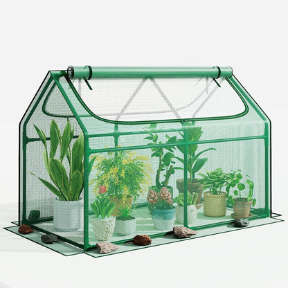 6x3x3FT Mini Greenhouse with 2 Large Zipper Doors for Outdoor